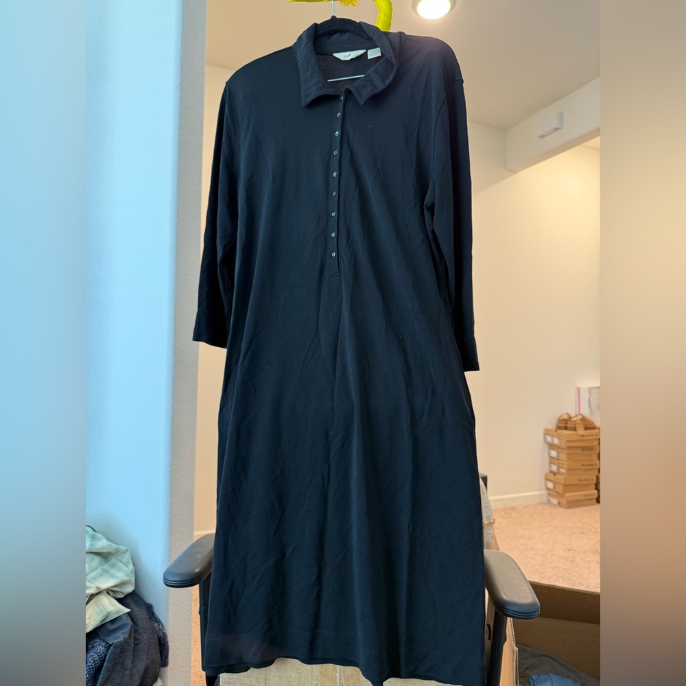 J. Jill Black Long Sleeve Dress